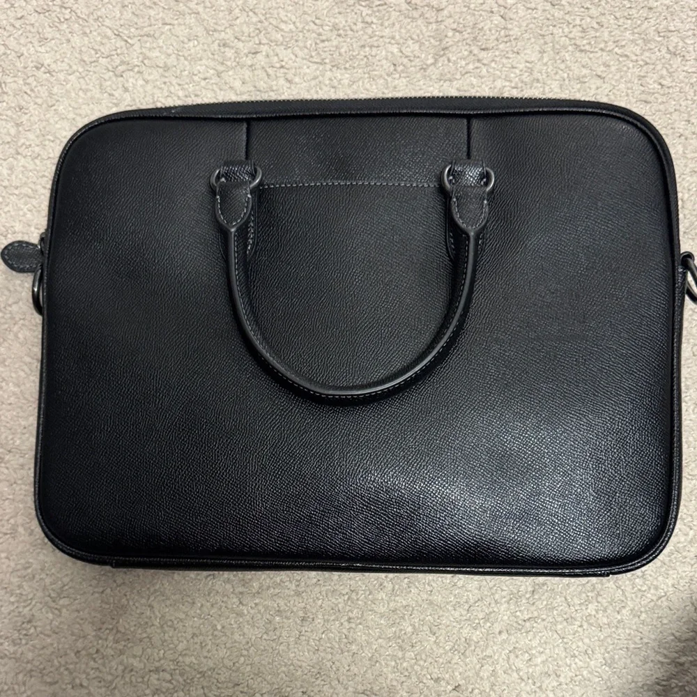 Coach Black Leather Briefcase - Picture 2 of 9